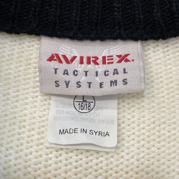 Vintage 70s Avirex N.Y.C. 1975 Heavy Embroidered Varsity Sweater Men's size S/M - Picture 9 of 15